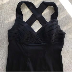 Calvin Klein black cocktail satin dress